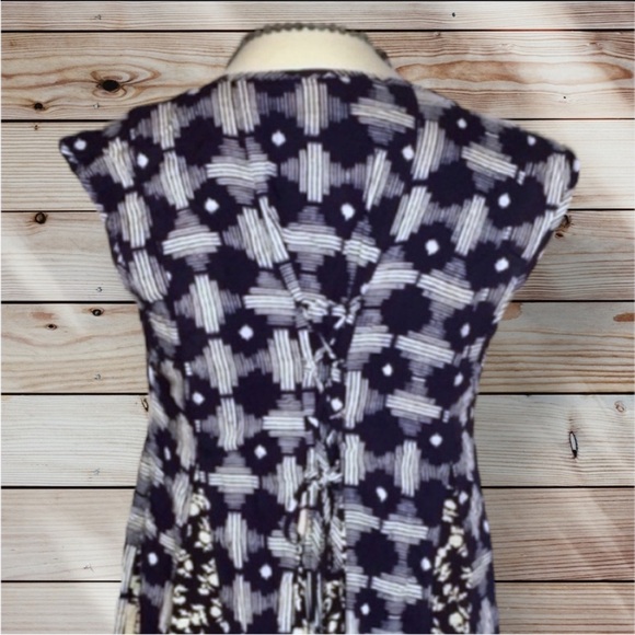 MaEVe Floral Panel Indigia Swing Midi Dress Anthropologie Small VGUC - Picture 7 of 16